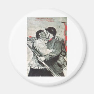 UdSSR CCCP Kalter Krieg Sowjetunion Propagandaplak Magnet