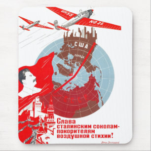 UdSSR CCCP Kalter Krieg Sowjetunion Propagandaplak Mousepad