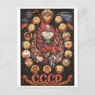 UdSSR CCCP Kalter Krieg Sowjetunion Propagandaplak Postkarte