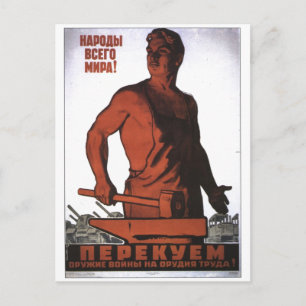 UdSSR CCCP Kalter Krieg Sowjetunion Propagandaplak Postkarte