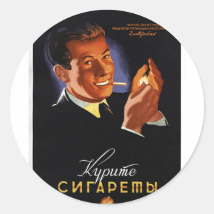 UdSSR CCCP Kalter Krieg Sowjetunion Propagandaplak Runder Aufkleber