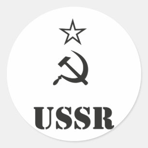 UDSSR/CCCP/URSS RUNDER AUFKLEBER