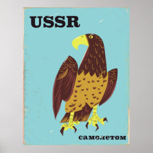 UdSSR Eagle Vintage Reiseplakat Poster