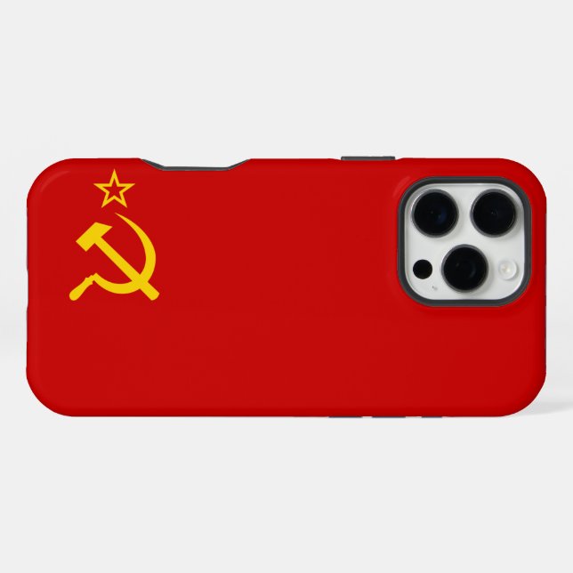 UdSSR FLAG iPhone Hülle (Rückseite (Horizontal))
