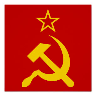 UdSSR-Flagge - Flagge der Sowjetunion Poster