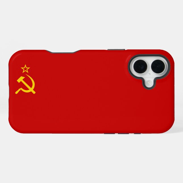UdSSR-Flagge iPhone Hülle (Rückseite (Horizontal))