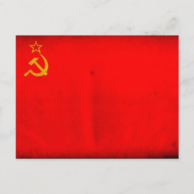 UdSSR-Flagge Postkarte (Vorderseite)
