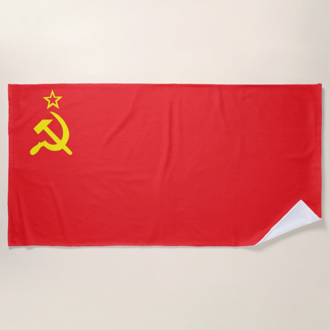 UdSSR-Flagge Strandtuch (Vorderseite)