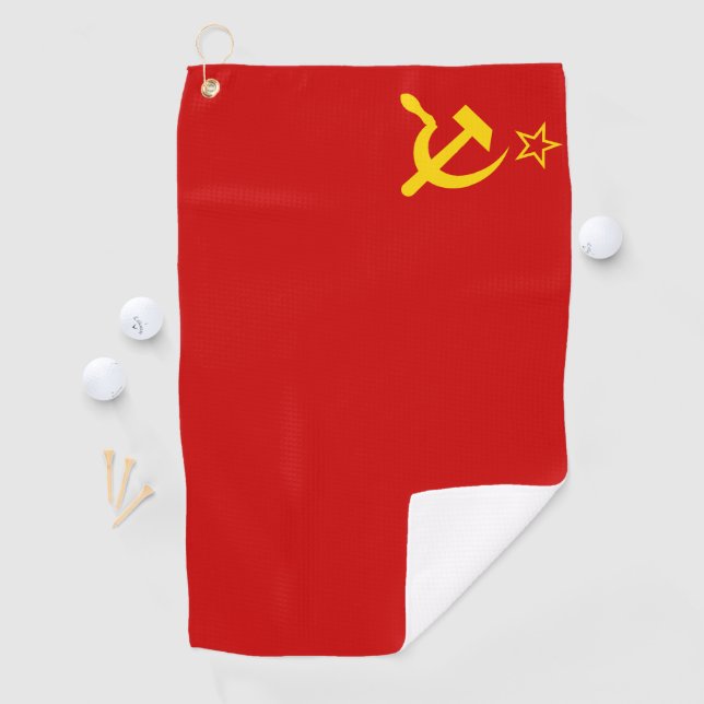 UdSSR-Gewerkschaft Flagge Kommunistische Sichel un Golfhandtuch (Insitu)