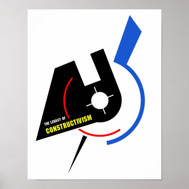UdSSR-Hammer und Sichel, Art des Konstruktivismus Poster (Vorne)