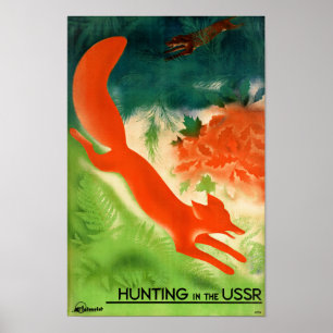 UdSSR Jagd Vintage Travel Poster