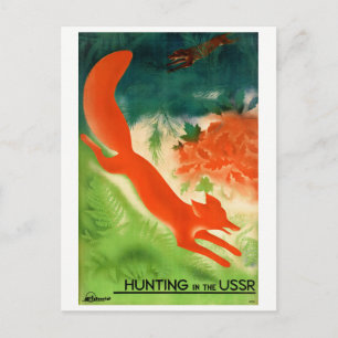 UdSSR Jagd Vintage Travel Poster Postkarte