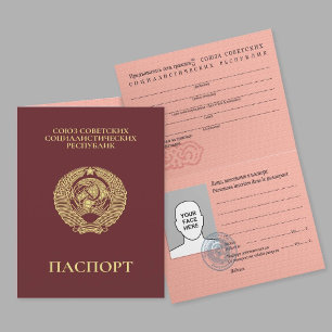 UdSSR Reisepass 1991 Karte