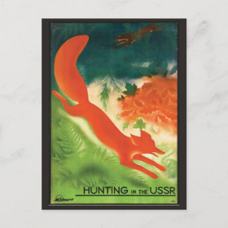 UdSSR Russland Vintage-Reisepostkarte Fuchsjagd Postkarte