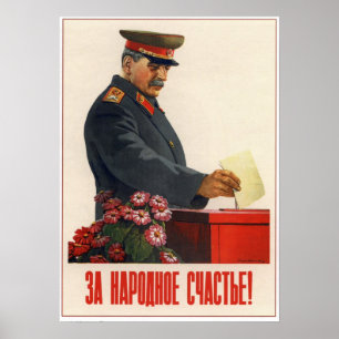 UdSSR, sowjetische Propaganda Stalin 1950 Poster