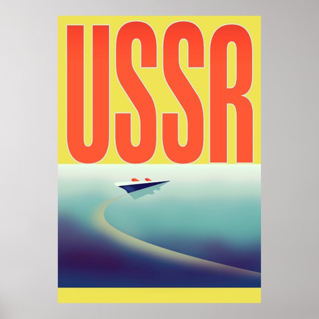 UdSSR sowjetisches Reiseplakat Poster (Vorne)