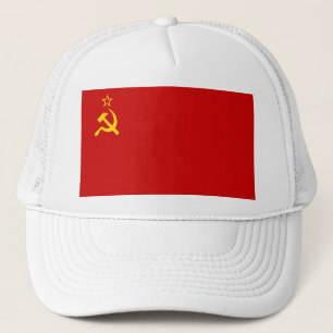 UdSSR Sowjetunion-Flagge Kommunistisch Sichel und Truckerkappe