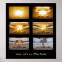UdSSR Tsar Bomba nukleares Testposter