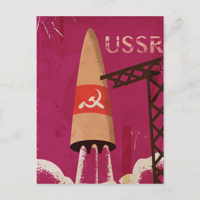 UdSSR Vintage Poster Postkarte (Vorderseite)