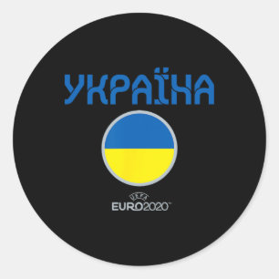 Uefa Euro 2020 Ukraine' Nation Runder Aufkleber