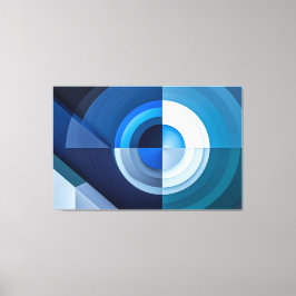 uego de Formas - Arte Abstracto en Azul Leinwanddruck