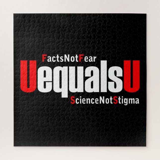UEqualsU HIV Fakten nicht Angst Wissenschaft nicht Puzzle (Vertikal)