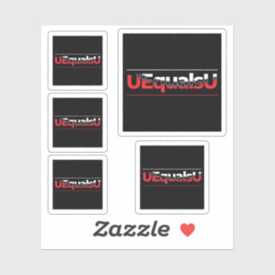 UEqualsU HIV Unnachweisbare Typografie Art Aufkleber