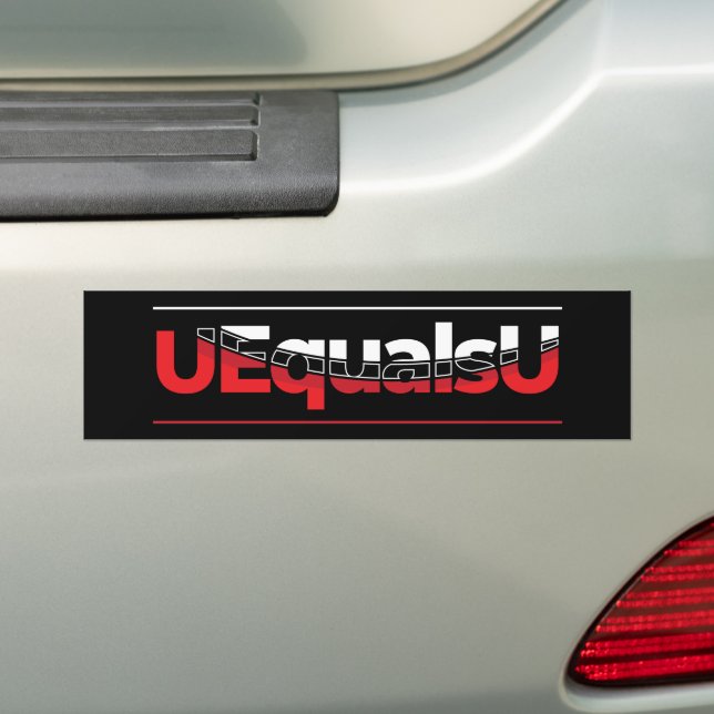 UEqualsU HIV Unnachweisbare Typografie Art Autoaufkleber (Auf Auto)