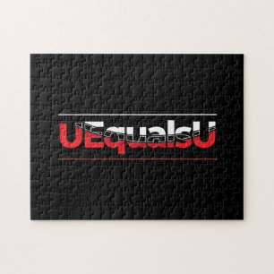 UEqualsU HIV Unnachweisbare Typografie Art Puzzle