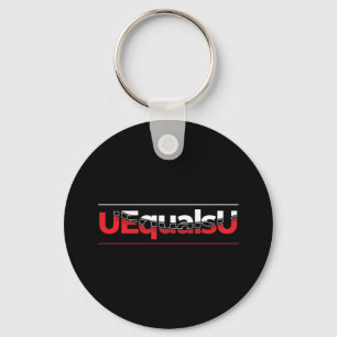 UEqualsU HIV Unnachweisbare Typografie Art Schlüsselanhänger