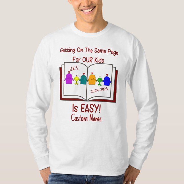 UES Staff Shirt-Mens Basic Long Sleeve-Benutzernam T-Shirt (Vorderseite)