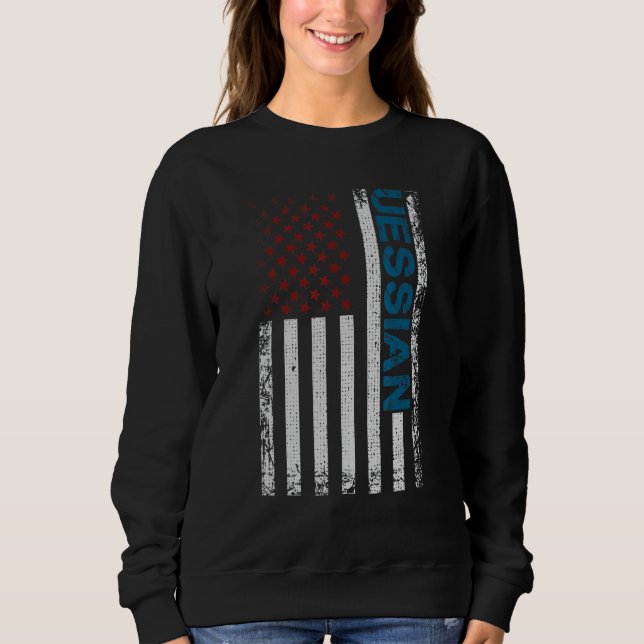 Uessische Bewegung US-Flagge schlägt vor, als eine Sweatshirt (Vorderseite)