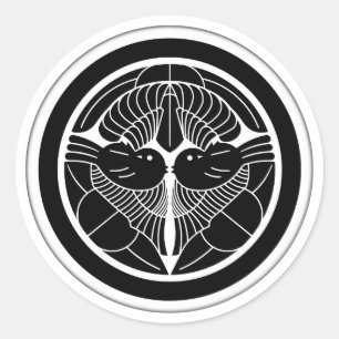 Uesugi Clan Kamon Runder Aufkleber