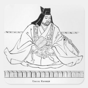 Uesugi Kenshin Quadratischer Aufkleber