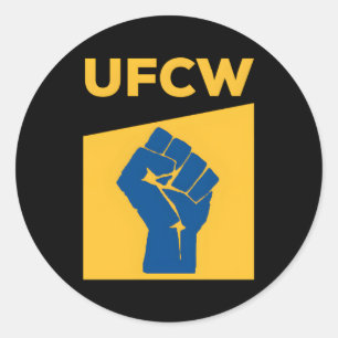 Ufcw Resist Fist Strike Runder Aufkleber