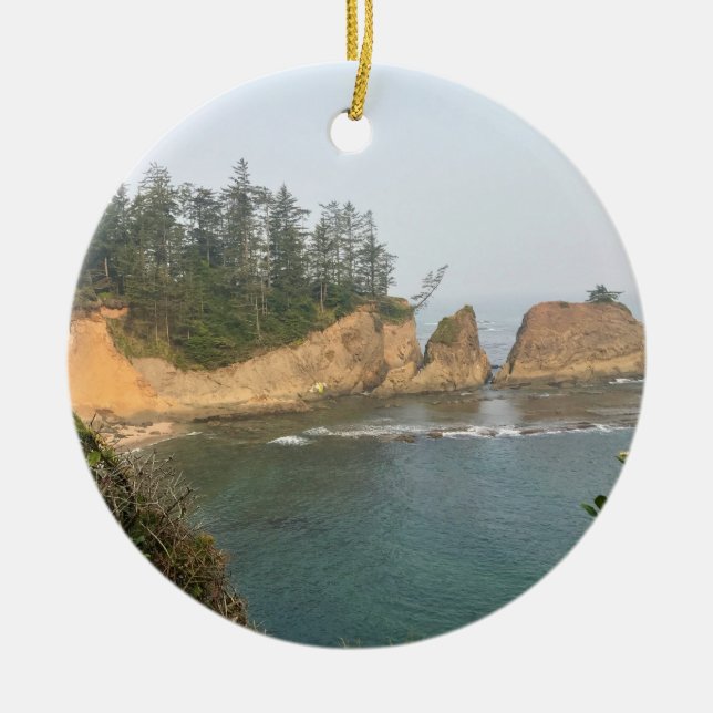 Ufer Acres Staat Park, Oregon Coast Keramik Ornament (Vorne)
