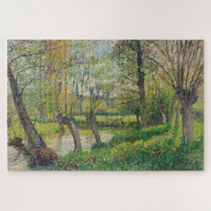 Ufer der Epte bei Éragny, Sonnenuntergang (1897)  Puzzle
