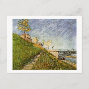 Ufer der Seine, Pont de Clichy, Vincent van Gogh Postkarte