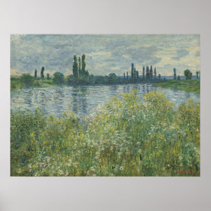 Ufer der Seine, Vétheuil, 1880 Flussansicht Poster