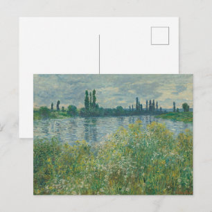 Ufer der Seine von Claude Monet Postkarte