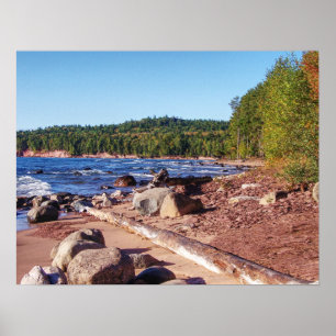 Ufer des Lake Superior Poster