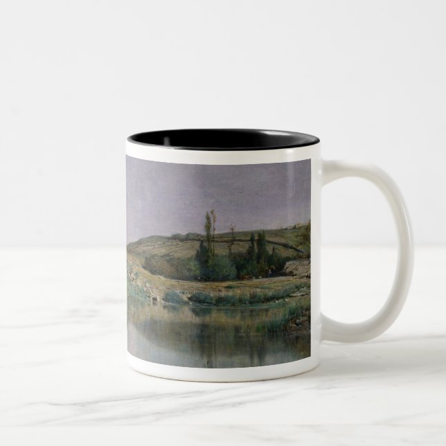 Ufer von See Bourget Zweifarbige Tasse (Rechts)