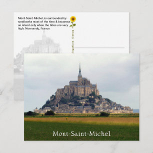 Uferansicht von Mont-Saint-Michel, Normandie, Fran Postkarte