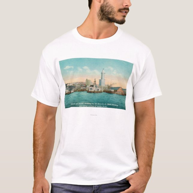 Ufergegend-Ansicht des Hafen-und Smith-Turms T-Shirt (Vorderseite)