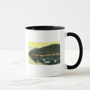 Ufergegend-Ansicht des Inders TownSitka, AK Tasse