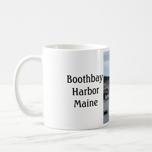 "Ufergegend" Boothbay Hafen-Maine-Tasse Kaffeetasse (Links)