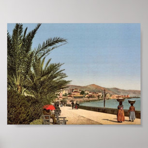 Ufergegendpromenade, San Remo, Riviera klassischer Poster