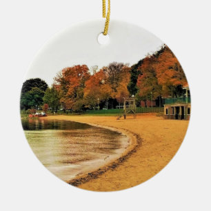 Uferpromenade des Genfersees, Wisconsin Keramik Ornament