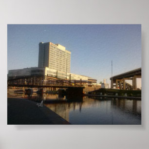 Uferpromenade Reflexionen Poster