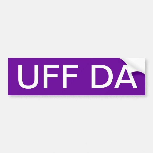 UFF DA AUTOAUFKLEBER (Vorne)